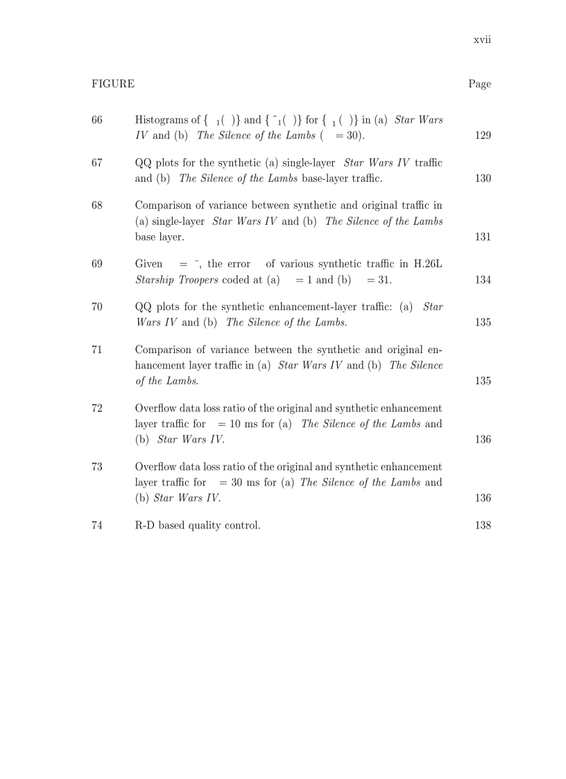 image for page Luận văn tiến sĩ khoa học Rate Distortion Analysis and Traffic Modelling of Scalable Video Coders