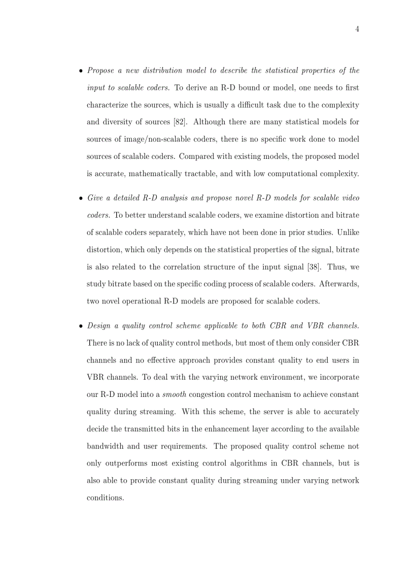image for page Luận văn tiến sĩ khoa học Rate Distortion Analysis and Traffic Modelling of Scalable Video Coders