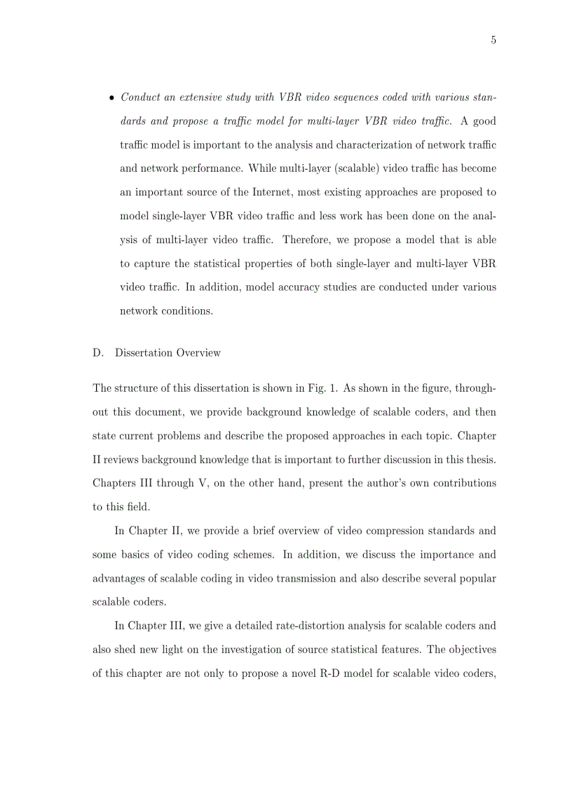 image for page Luận văn tiến sĩ khoa học Rate Distortion Analysis and Traffic Modelling of Scalable Video Coders