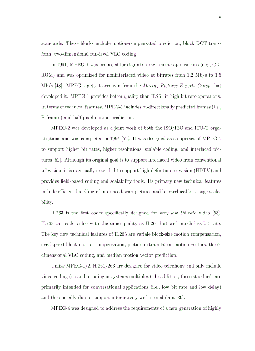 image for page Luận văn tiến sĩ khoa học Rate Distortion Analysis and Traffic Modelling of Scalable Video Coders