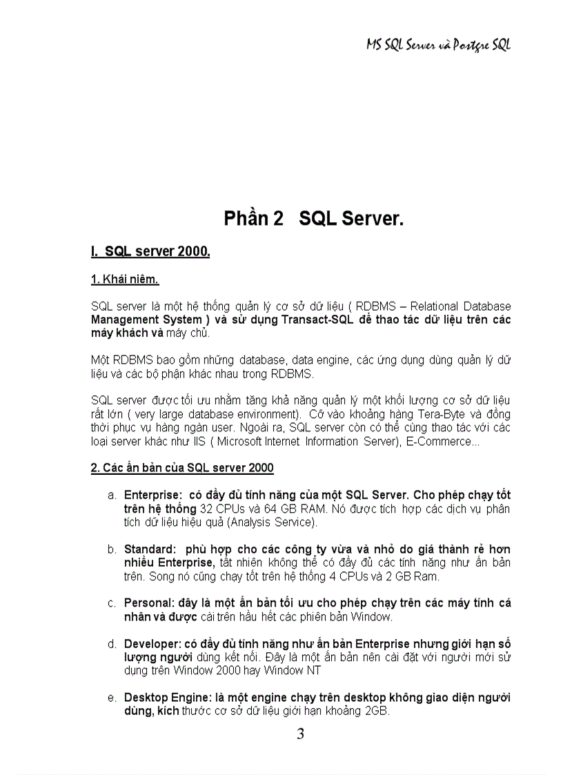 image for page Công nghệ phần mềm MS SQL Server và Postgre SQL