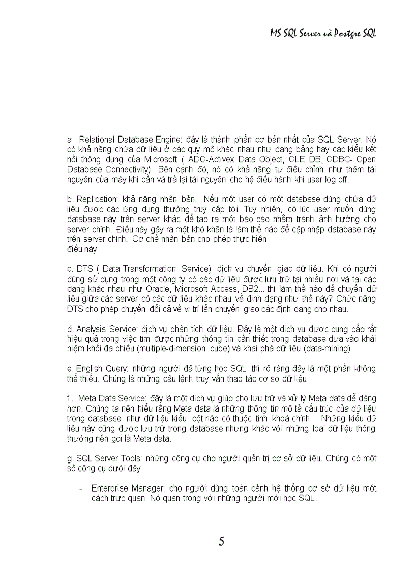 image for page Công nghệ phần mềm MS SQL Server và Postgre SQL