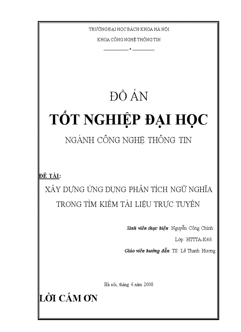 image for page Luận văn Xây dựng ứng dụng phân tích chữ nghĩa trong tìm kiếm tài liệu trực tuyến
