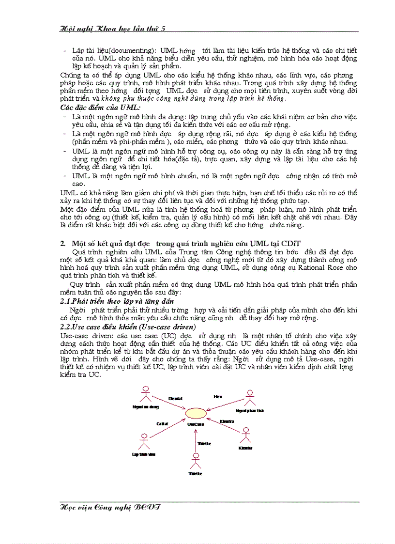 Nghiên cứu UML và ứng dụng UML vào quá trình phát triển phần mềm