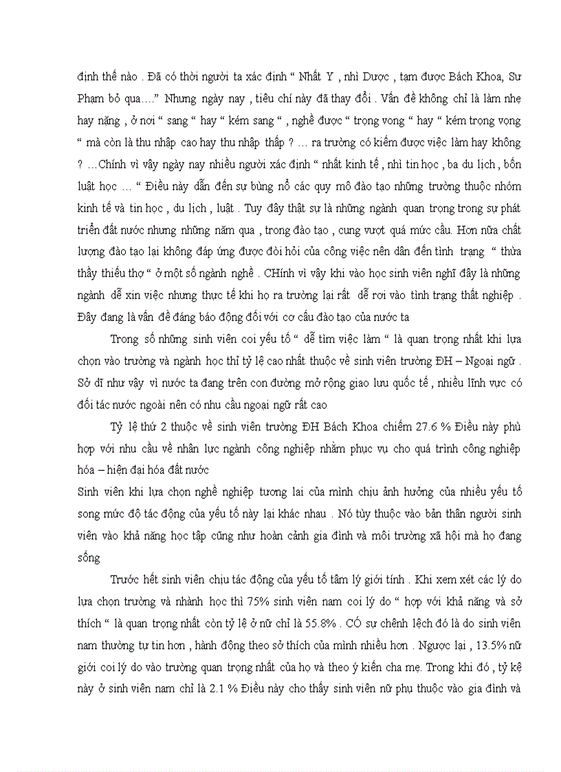 image for page Các yếu tố tác động đến việc định hướng nghề nghiệp cho sinh viên hiện nay nghiên cứu 5 trường ĐH