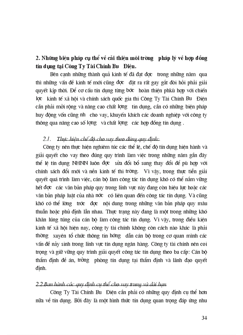 image for page Thực tiễn ký kết và thực hiện hợp đồng tín dụng tại Công Ty Tài Chính Bưu Điện