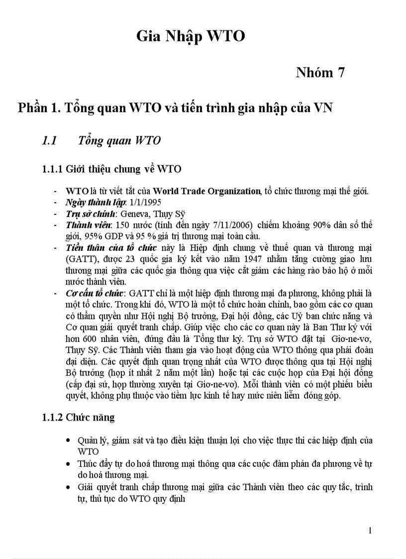 Việt Nam sau khi gia nhập WTO