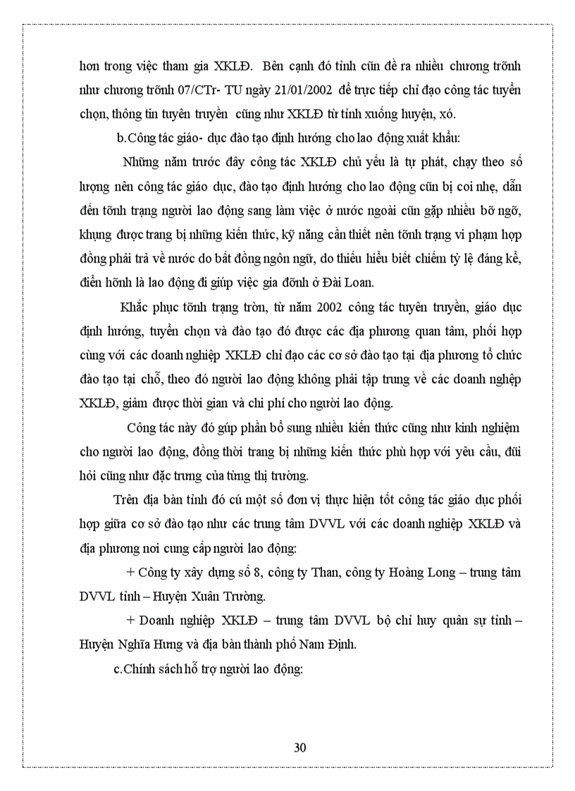 image for page Thực trạng xuất khẩu lao động ở Nam Định trong những năm gần đây