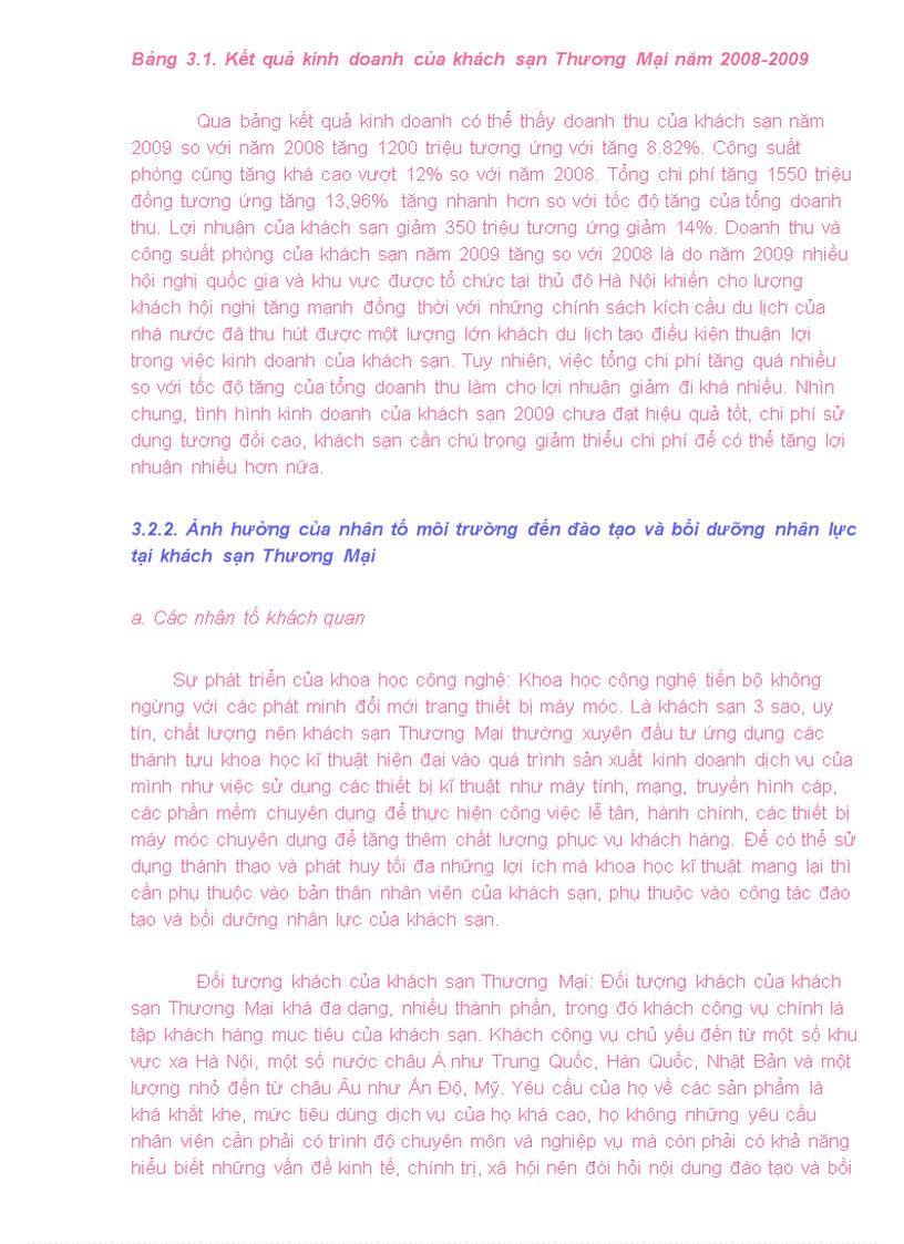 image for page Tăng cường đào tạo và bồi dưỡng nhân lực tại khách sạn Thương Mại