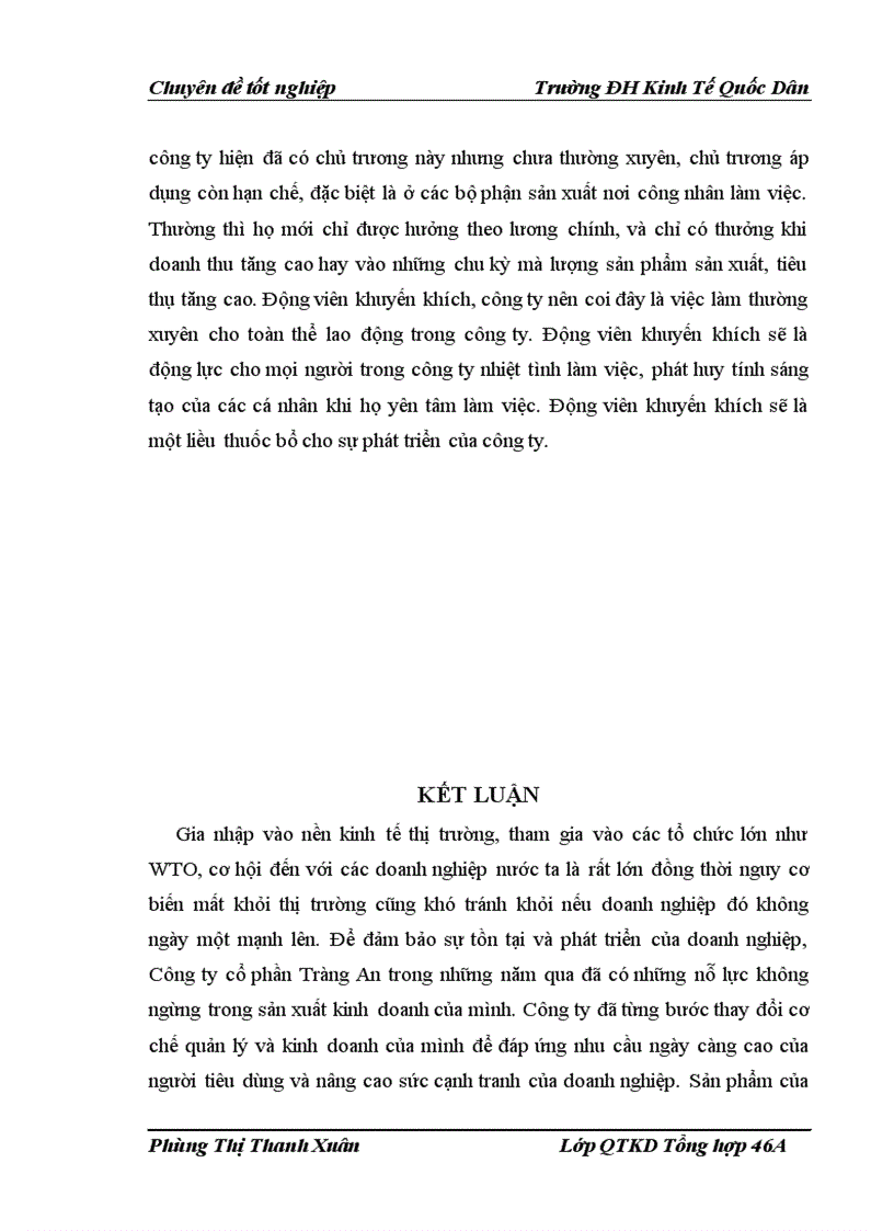 image for page Xây dựng tổ chức thực hiện kế hoạch và chương trình sản xuất của Công ty Cổ phần Tràng An