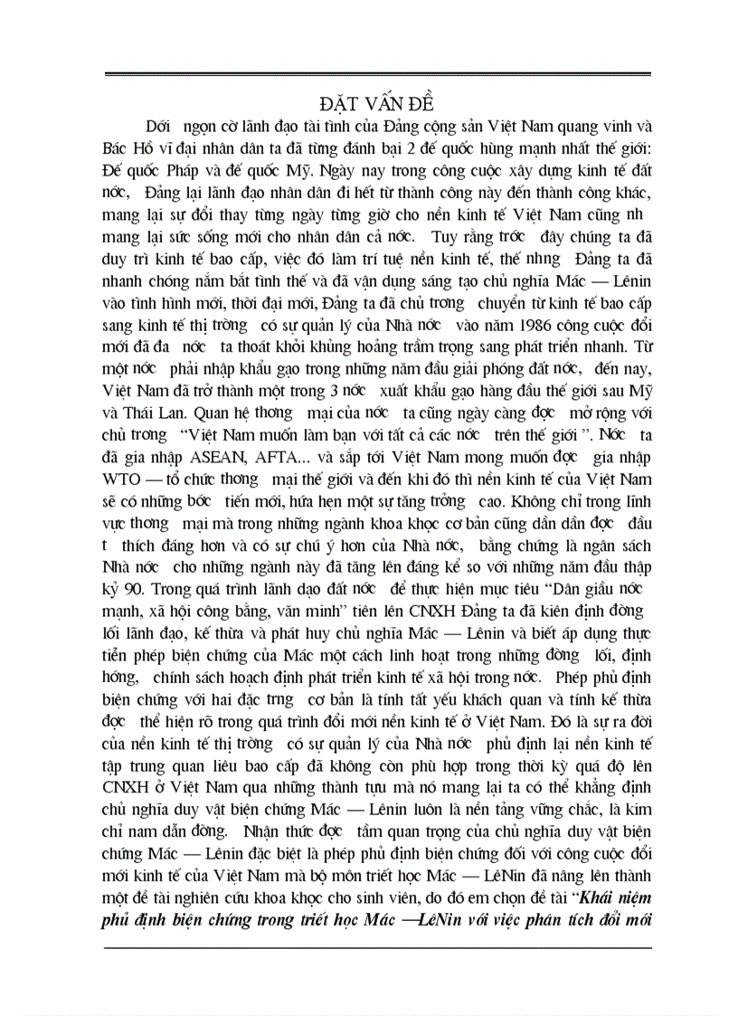 image for page Khái niệm phủ định biện chứng trong triết học Mác LêNin với việc phân tích đổi mới kinh tế ở Việt Nam