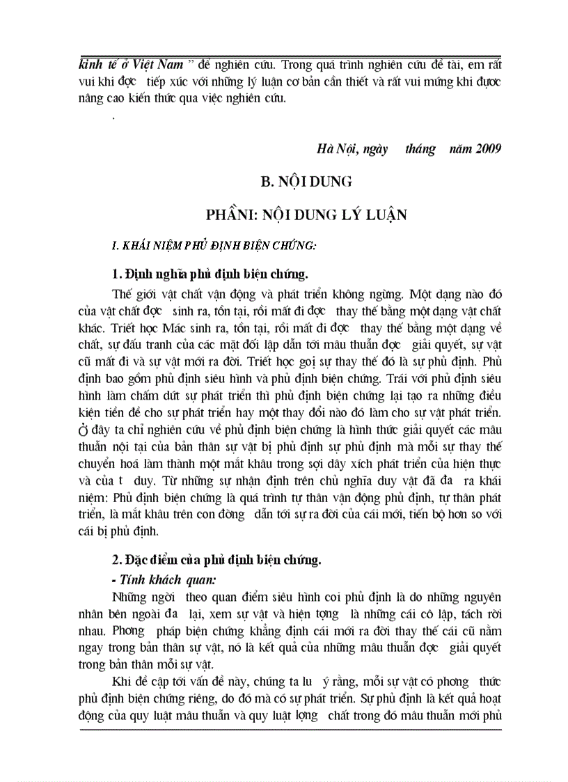 image for page Khái niệm phủ định biện chứng trong triết học Mác LêNin với việc phân tích đổi mới kinh tế ở Việt Nam