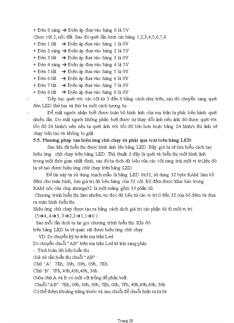 image for page Thiết kế mạch led matrix 8x32 bằng atmega32