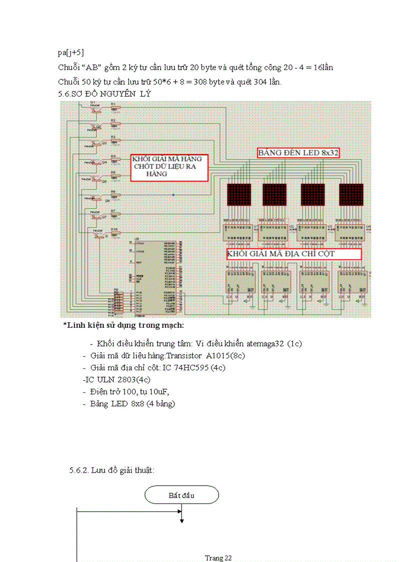image for page Thiết kế mạch led matrix 8x32 bằng atmega32