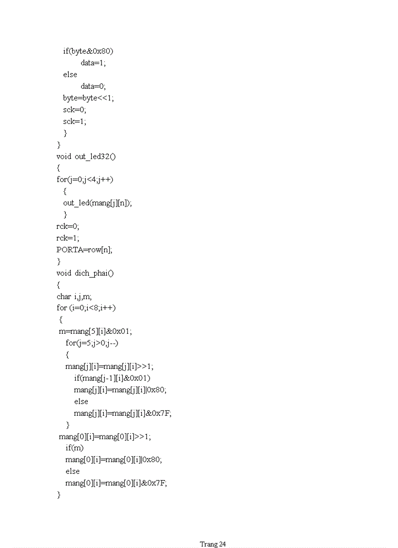 image for page Thiết kế mạch led matrix 8x32 bằng atmega32