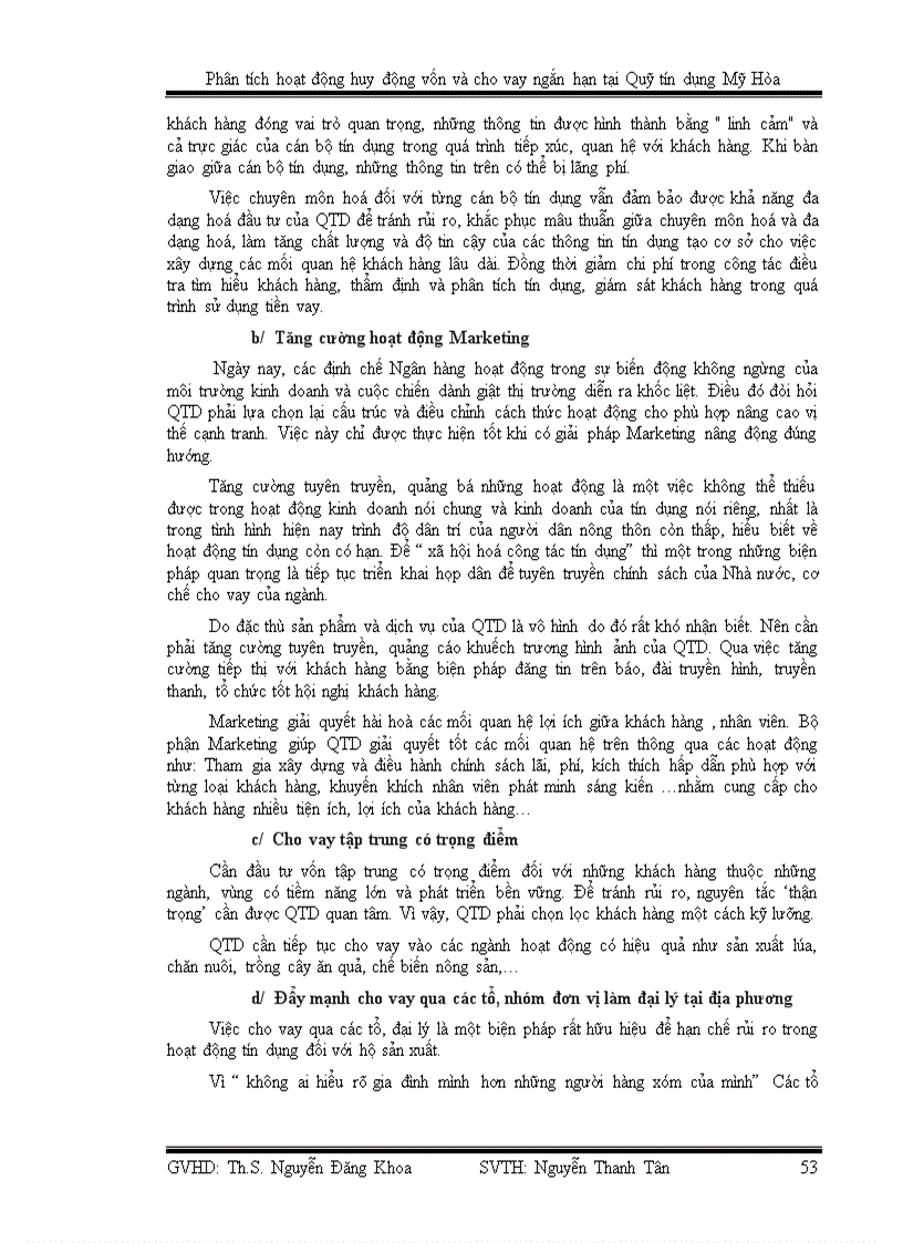 image for page Phân tích hoạt động huy động vốn và cho vay ngắn hạn tại quỹ tín dụng mỹ hòa