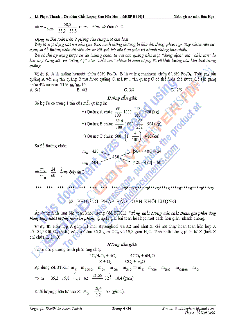 image for page Các phương pháp giúp giải nhanh bài toán hóa học