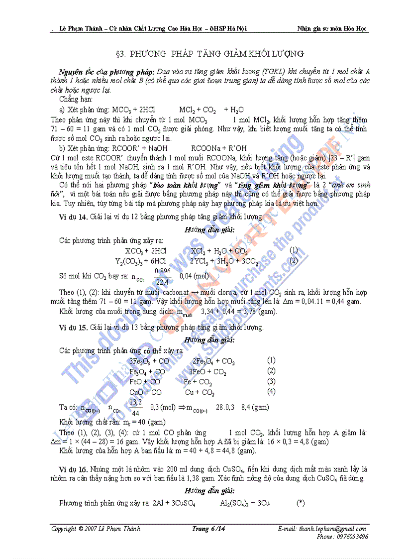 image for page Các phương pháp giúp giải nhanh bài toán hóa học