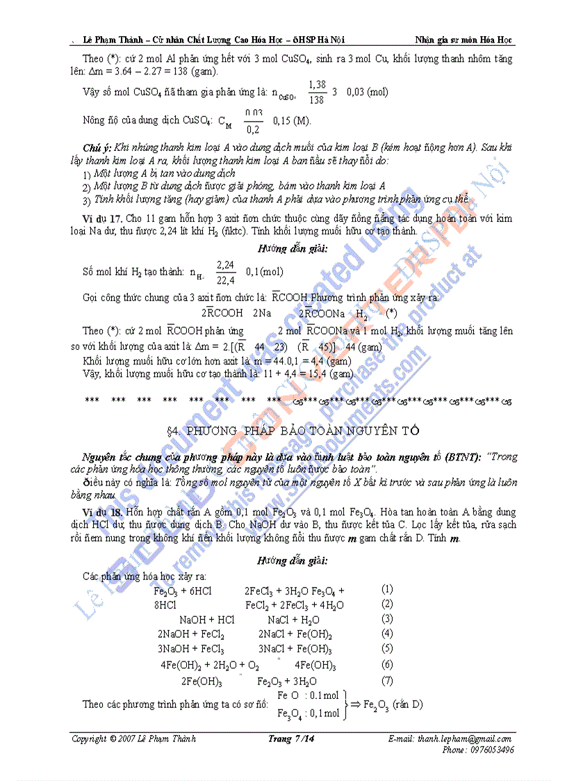 image for page Các phương pháp giúp giải nhanh bài toán hóa học