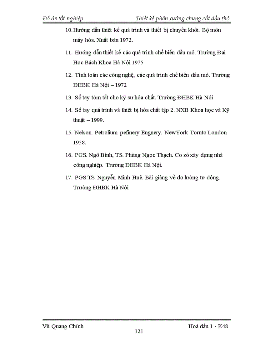 image for page Thiết kế phân xưởng chưng cất dầu thô