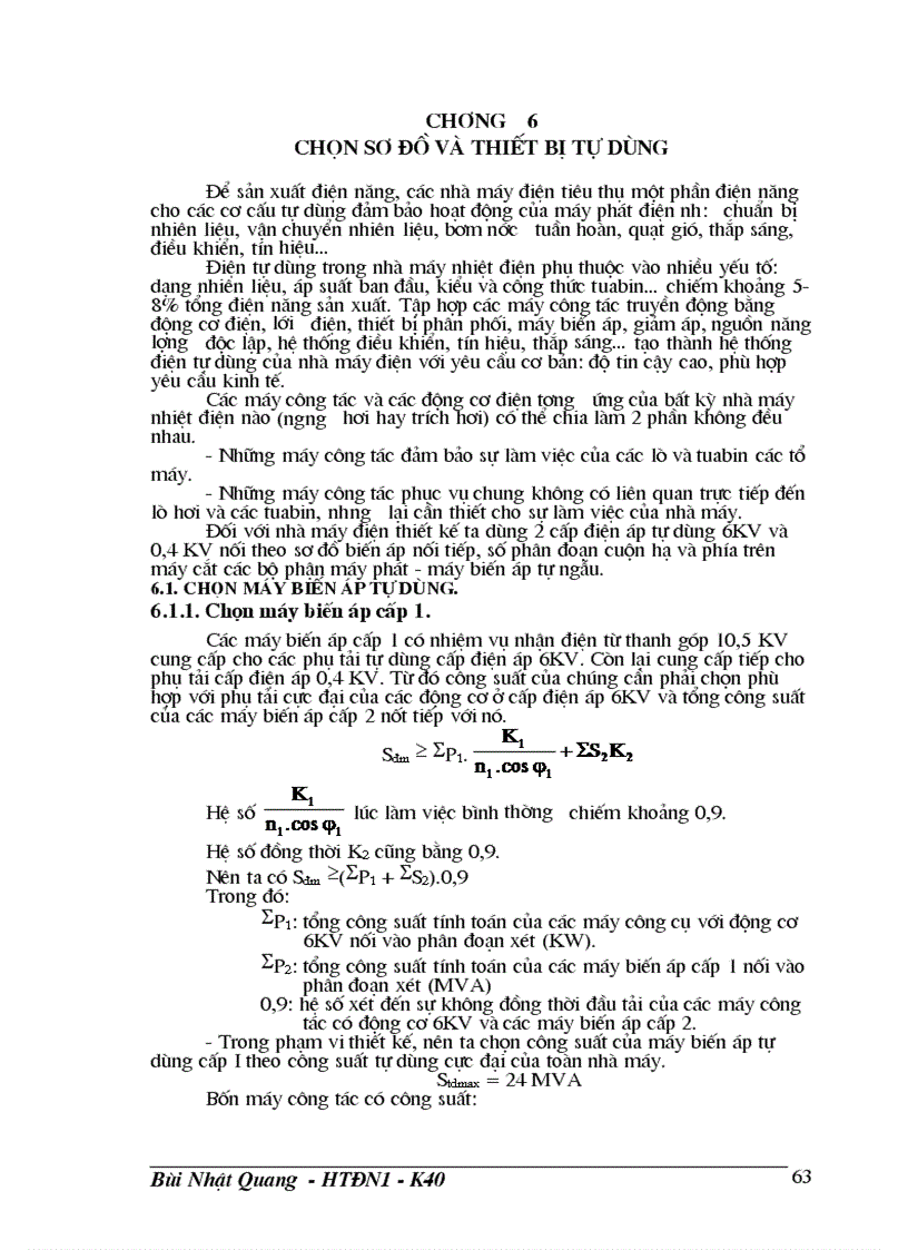 image for page Đồ án thiết kế và tính toán nhà máy điện