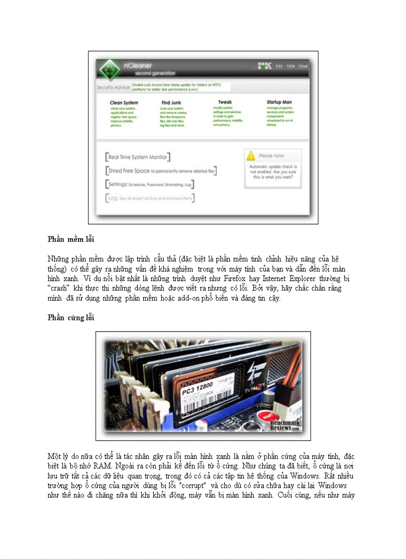 image for page Lỗi màn hình xanh một số điều bạn nên biết