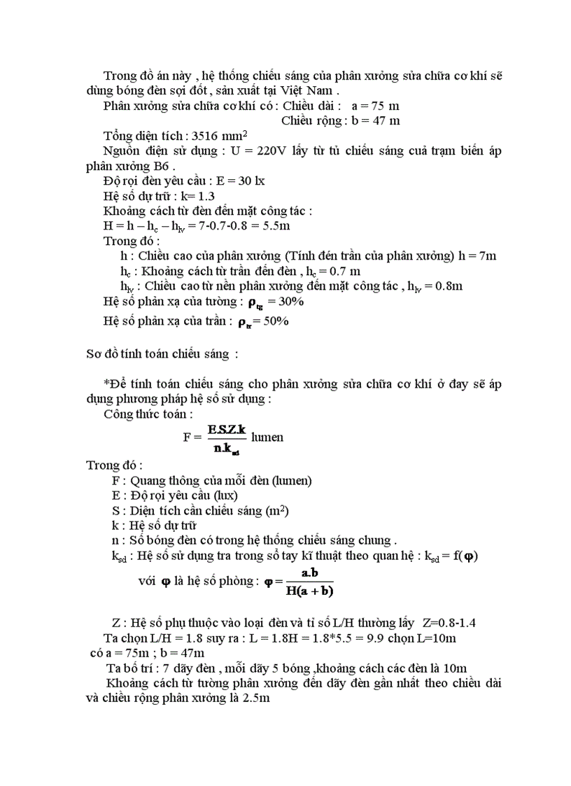 image for page Thiết kế đồ án môn học Thiết kế hệ thống cung cấp điện cho nhà máy chế tạo máy bay