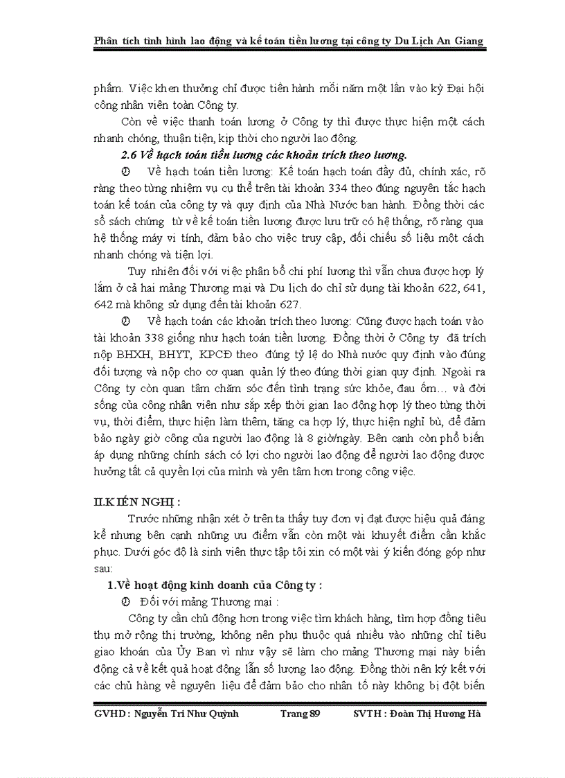 image for page Luận văn tốt nghiệp Phân tích tình hình lao động và kế toán tiền lương tại công ty du lịch an giang