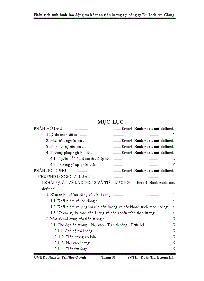 image for page Luận văn tốt nghiệp Phân tích tình hình lao động và kế toán tiền lương tại công ty du lịch an giang