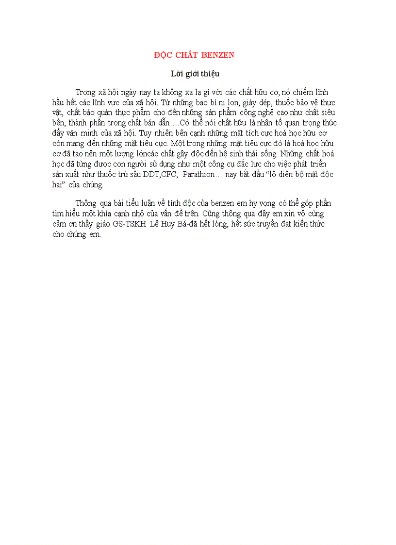 image for page Độc học benzen