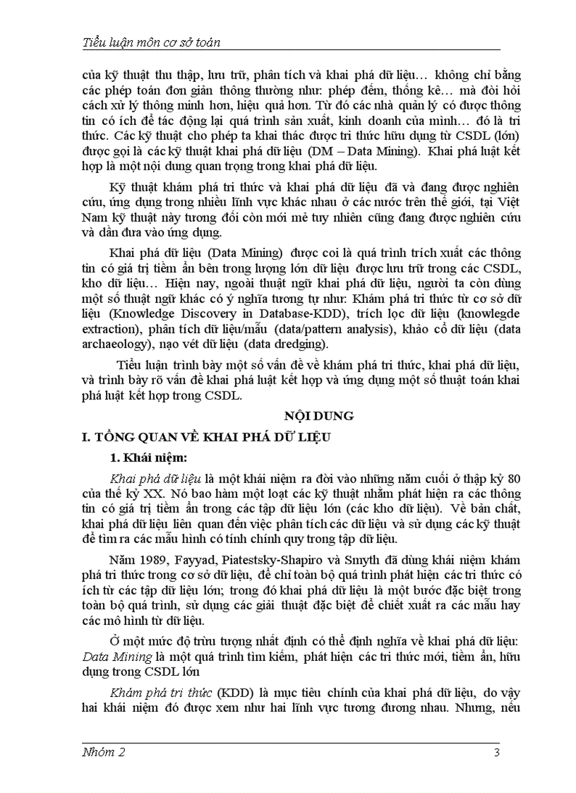 image for page Tìm hiểu luật kết hợp trong khai phá dữ liệu