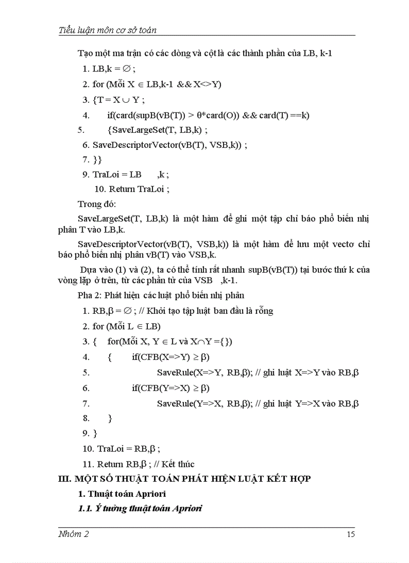 image for page Tìm hiểu luật kết hợp trong khai phá dữ liệu