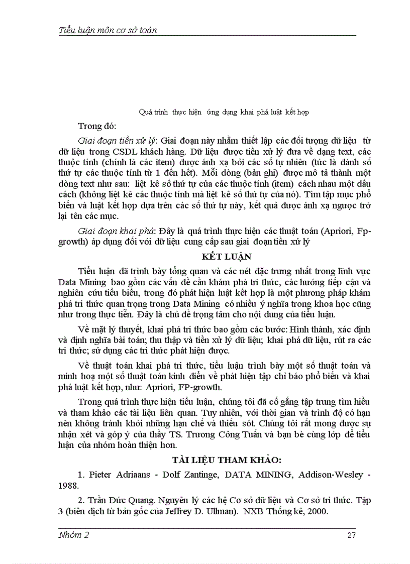 image for page Tìm hiểu luật kết hợp trong khai phá dữ liệu