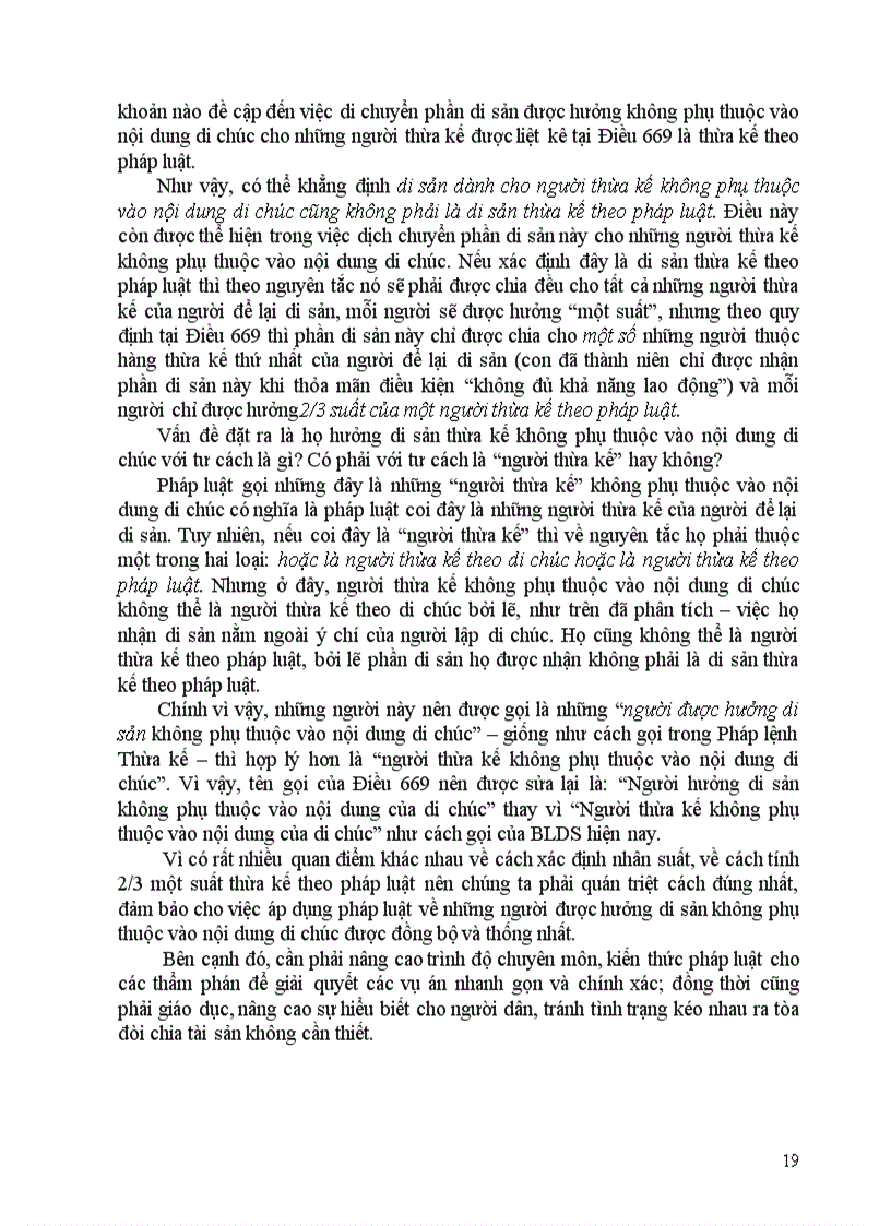 image for page Người thừa kế không phụ thuộc vào nội dung của di chúc Một số vấn đề lý luận và thực tiễn