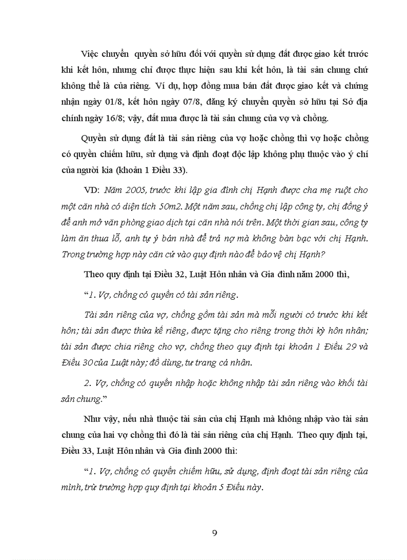 image for page Xác định tài sản chung tài sản riêng đối với quyền sử dụng đất của vợ chồng