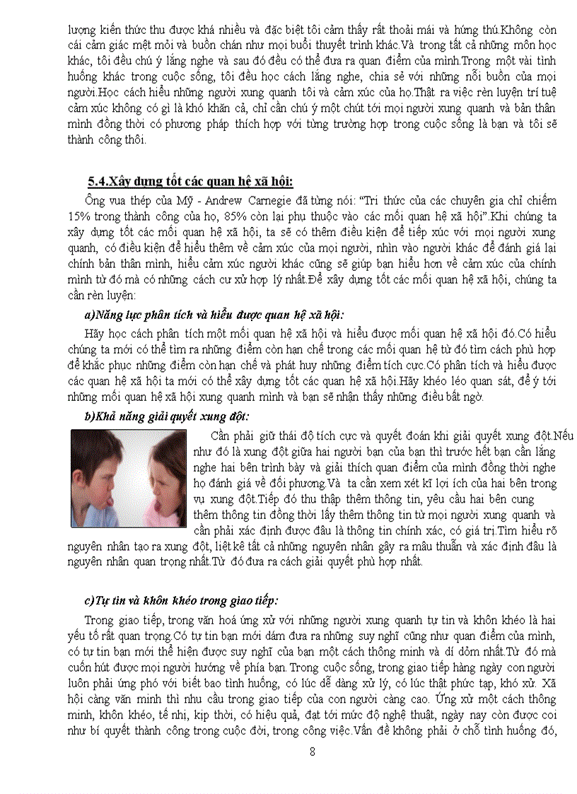 image for page Phân tích các phương pháp rèn luyện để hoàn thiện chỉ số trí tuệ cảm xúc của mỗi người Liên hệ với việc rèn luyện trí tuệ cảm xúc của cá nhân trong hoạt động thực tiễn