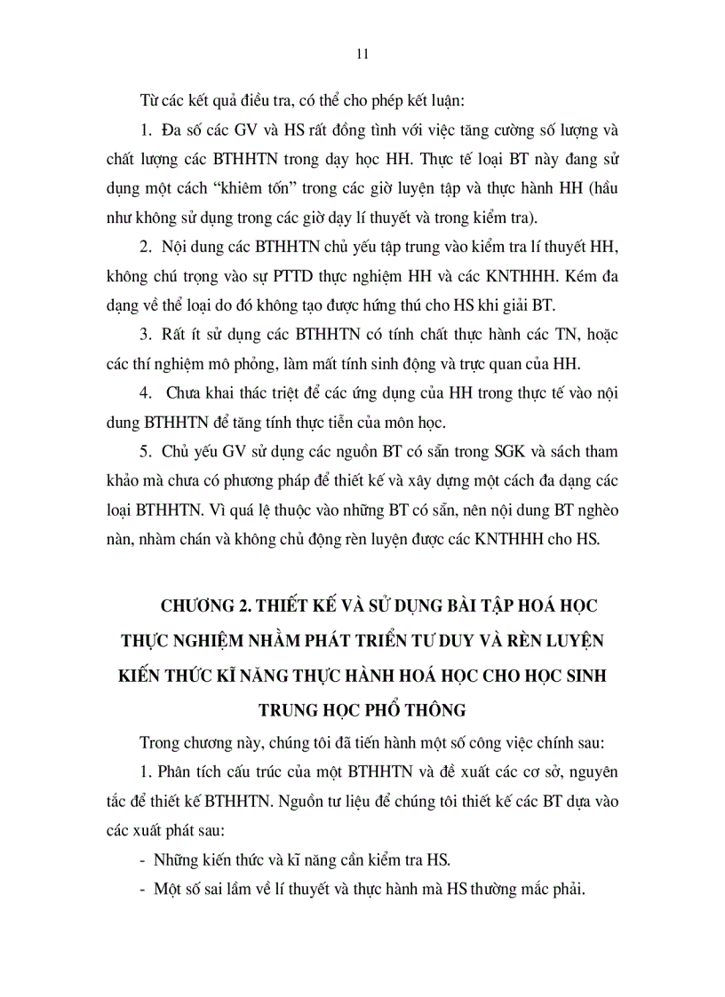 image for page Phát triển tư duy và rèn luyện kiến thức kĩ năng thực hành hoá học cho học sinh trung học phổ thông qua các bài tập hoá học thực nghiệm