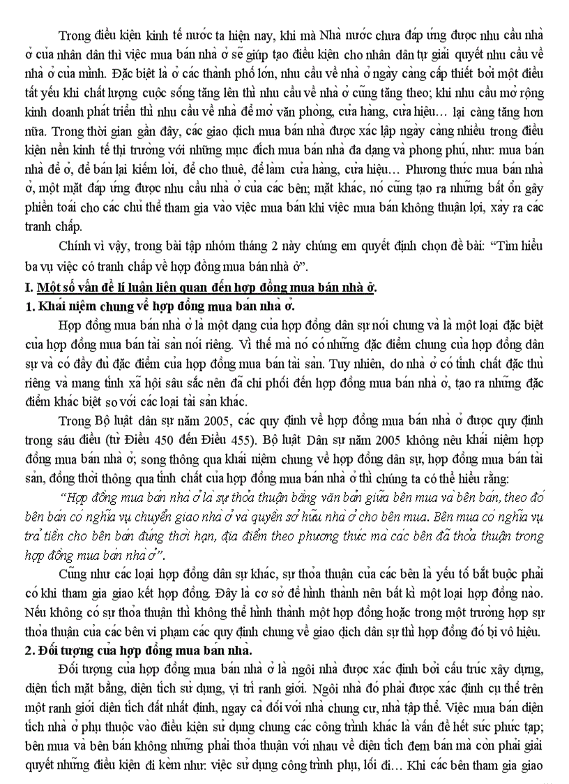 image for page Tìm hiểu ba vụ việc có tranh chấp về hợp đồng mua bán nhà ở