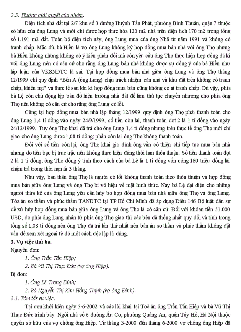 image for page Tìm hiểu ba vụ việc có tranh chấp về hợp đồng mua bán nhà ở