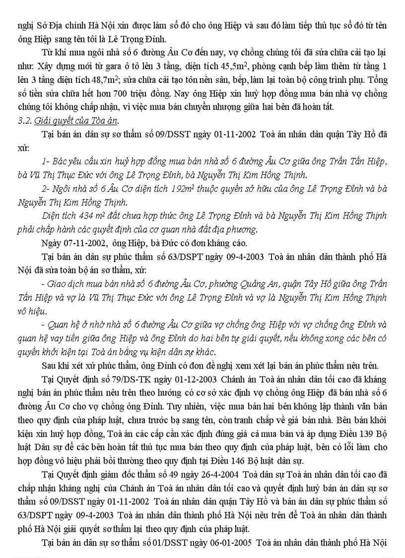 image for page Tìm hiểu ba vụ việc có tranh chấp về hợp đồng mua bán nhà ở