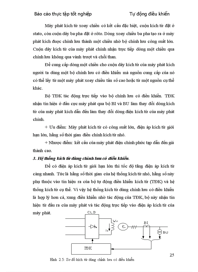 image for page Hệ thống tự kích và tự ổn định điện áp của máy phát điện