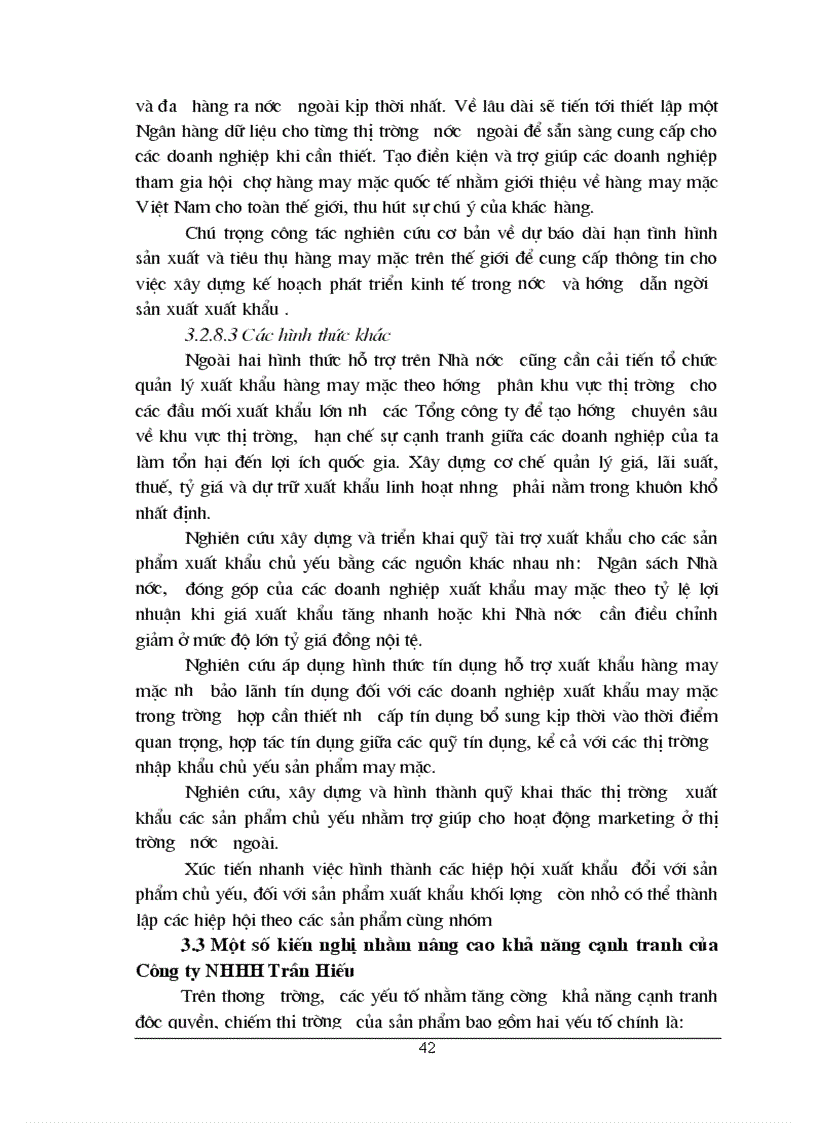 image for page Những giải pháp nâng cao khả năng cạnh tranh của một số mặt hàng xuất khẩu chủ yếu ở Công ty TNHH Trần Hiếu