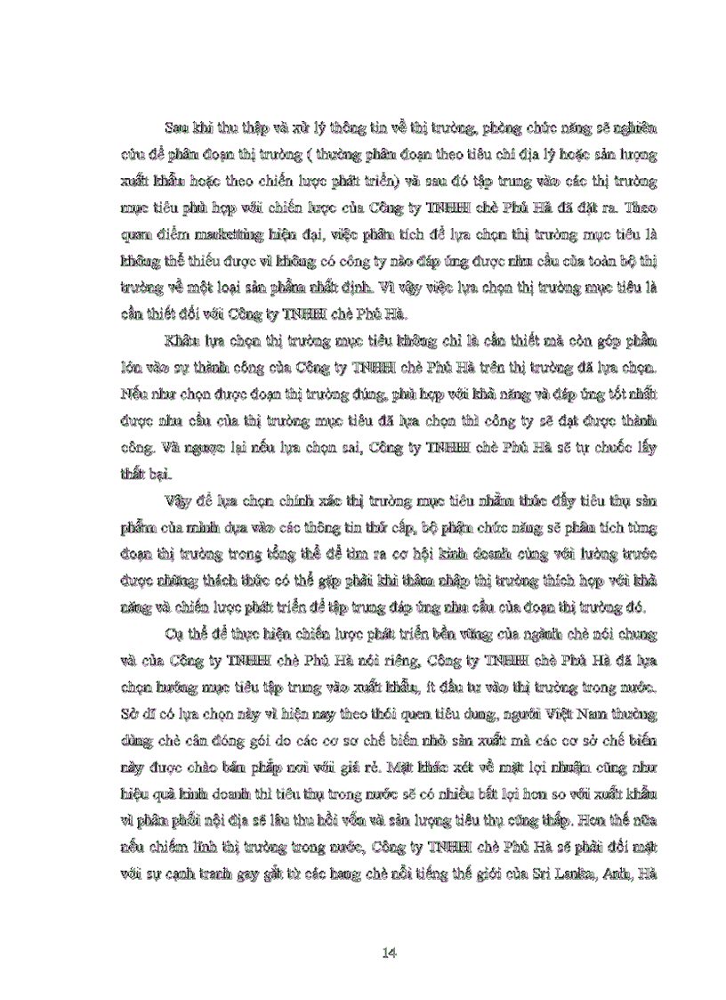 image for page Đẩy mạnh tiêu thụ sản phẩm tại Công ty TNHH chè Phú Hà