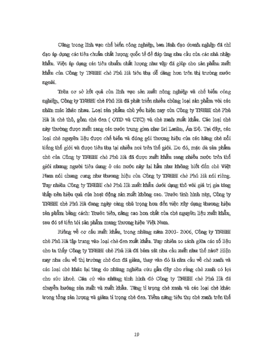 image for page Đẩy mạnh tiêu thụ sản phẩm tại Công ty TNHH chè Phú Hà