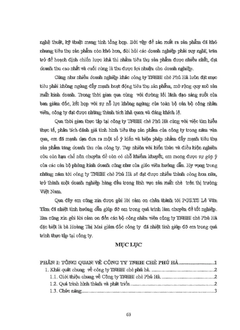 image for page Đẩy mạnh tiêu thụ sản phẩm tại Công ty TNHH chè Phú Hà