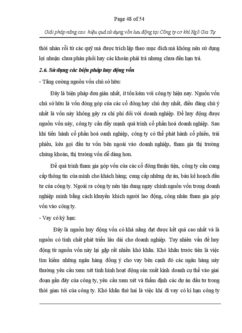 image for page Giải pháp nâng cao hiệu quả sử dụng vốn lưu động tại công ty cơ khí Ngô Gia Tự