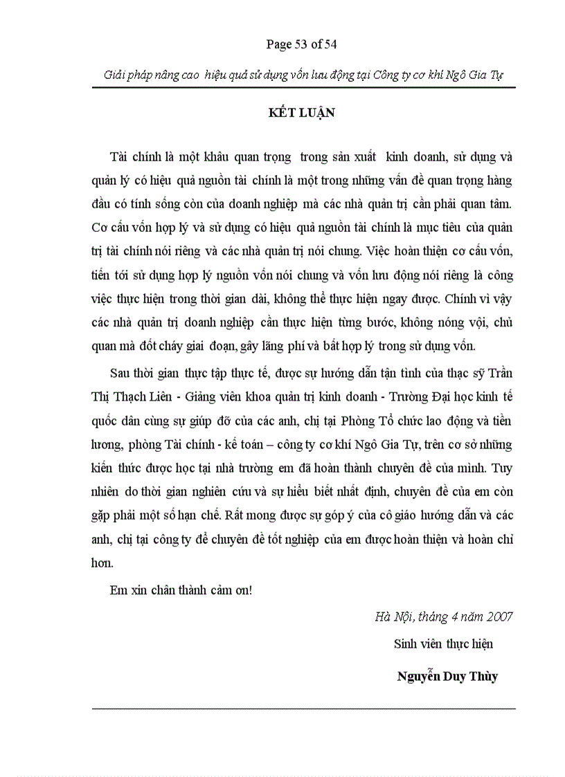 image for page Giải pháp nâng cao hiệu quả sử dụng vốn lưu động tại công ty cơ khí Ngô Gia Tự