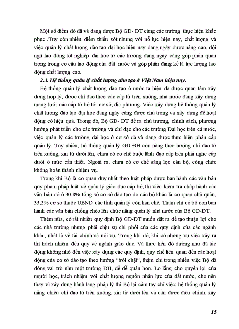 image for page Thực trạng quản lý chất lượng đào tạo đại học ở Việt Nam hiện nay