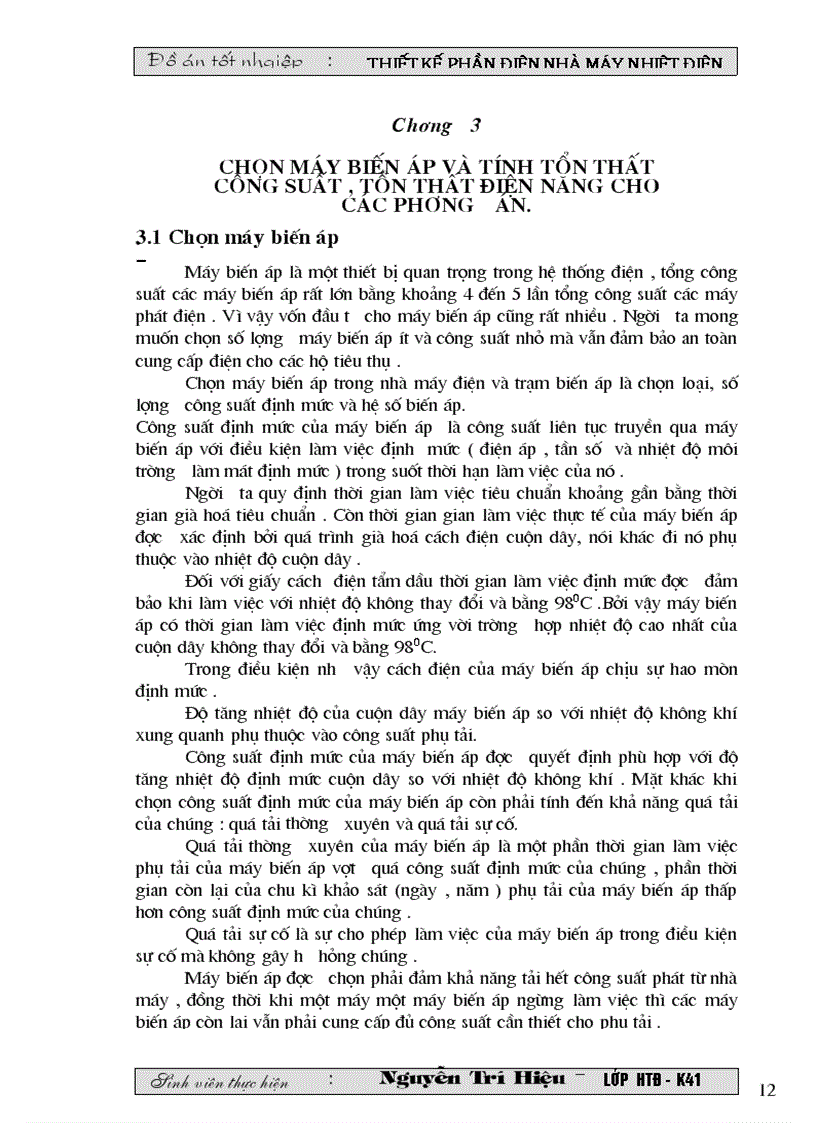 image for page THIẾT KẾ NHÀ MÁY NHIỆT ĐIỆN NGƯNG HƠI công suất 400mw