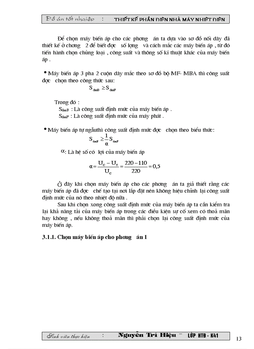 image for page THIẾT KẾ NHÀ MÁY NHIỆT ĐIỆN NGƯNG HƠI công suất 400mw
